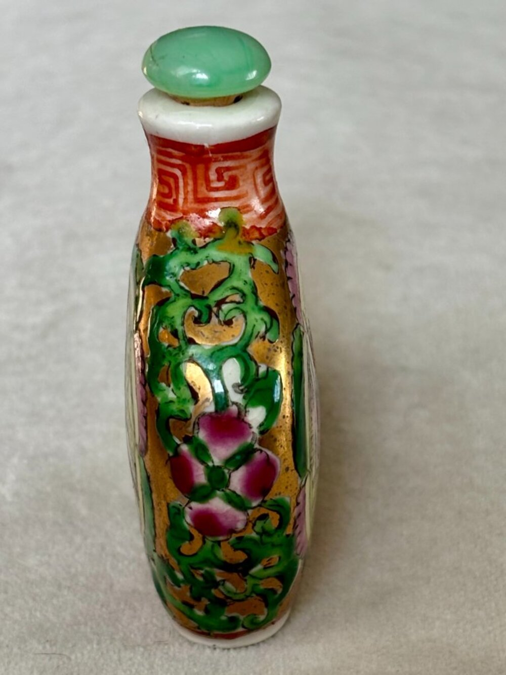 Antique Chinese Famille Rose Snuff Bottle - Picture 5 of 14